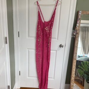 Retrofete Pink Sequin Maxi Dress